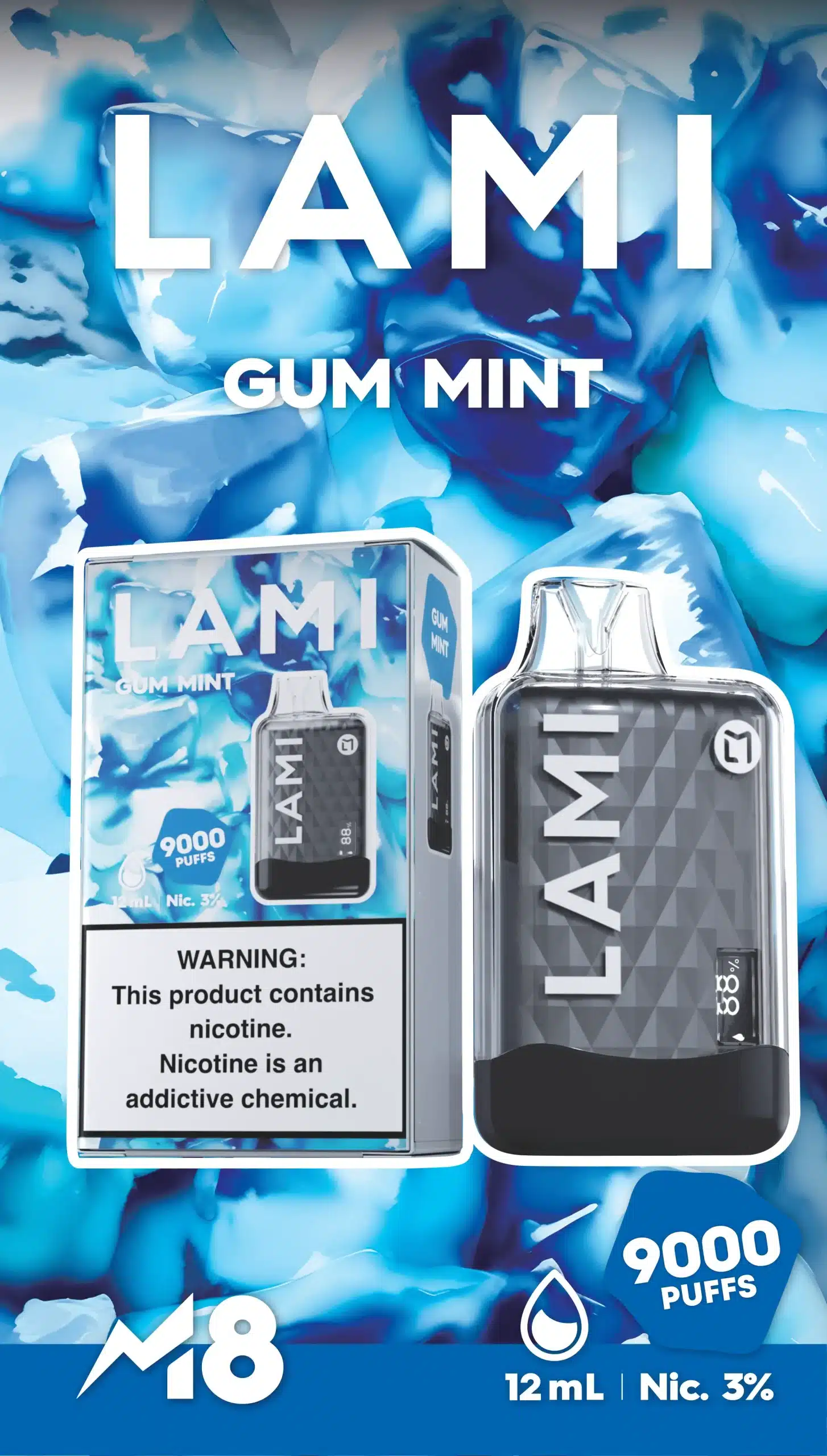 LAMI มินต์ – 9000 Puffs - 390 บาท