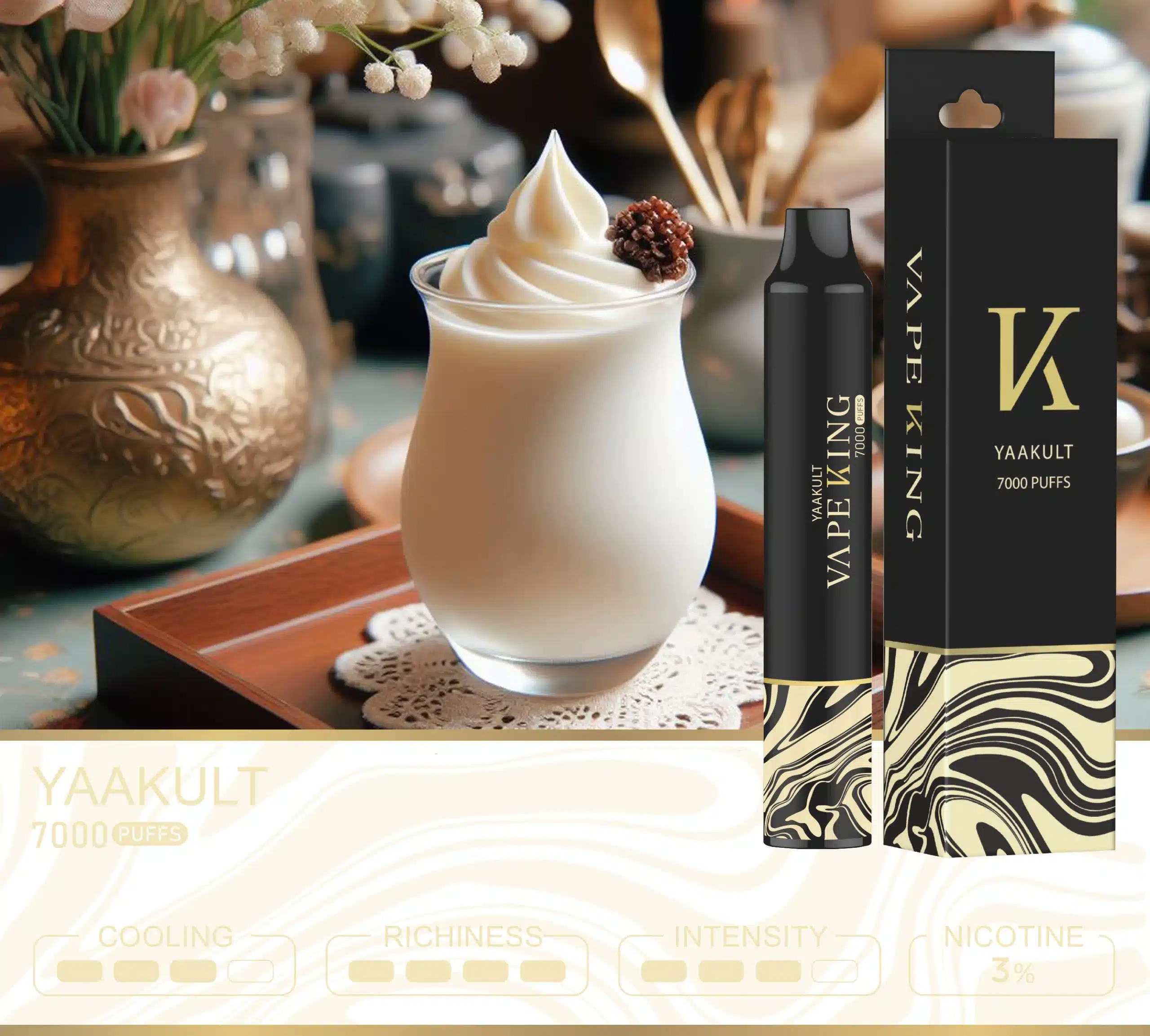 Vape King ยาคูลท์ – 7000 Puffs - 370 บาท