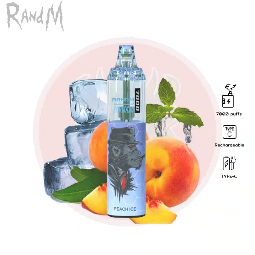 Randm 7000 Puffs พีชเย็น - 390 บาท