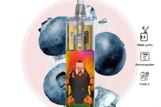Randm 7000 Puffs บลูเบอร์รี่ออนไอซ์ - 390 บาท
