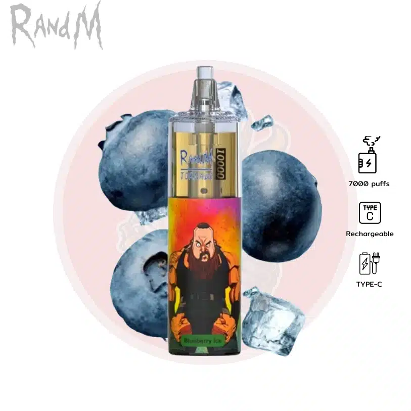 Randm 7000 Puffs บลูเบอร์รี่ออนไอซ์ - 390 บาท