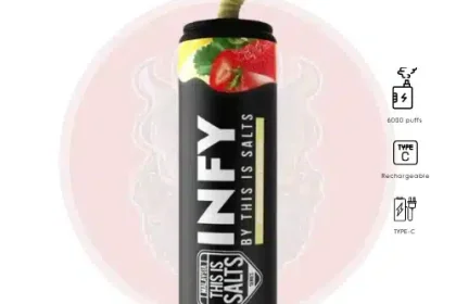 INFY 6000 Puffs สตอเบอรี่กล้วย (Strawberry banana) - 350 บาท