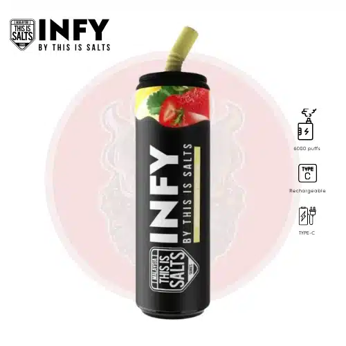 INFY 6000 Puffs สตอเบอรี่กล้วย (Strawberry banana) - 350 บาท