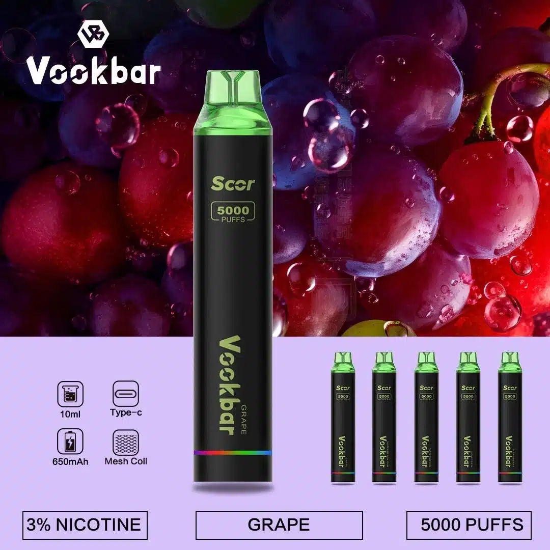 VookBar Scor องุ่นเย็น – 5000 Puffs - 350 บาท