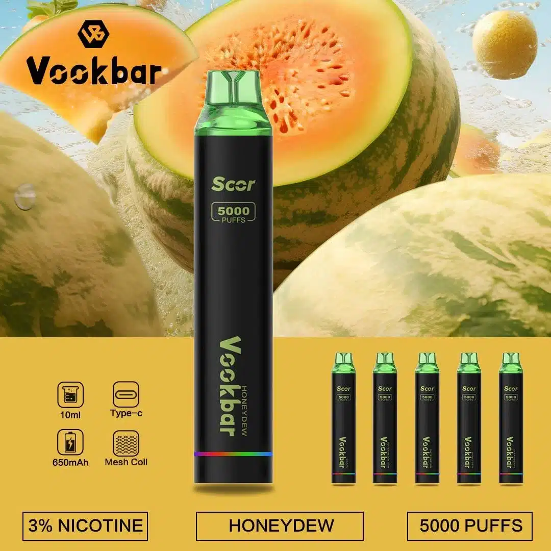 VookBar Scor เมล่อน – 5000 Puffs - 350 บาท