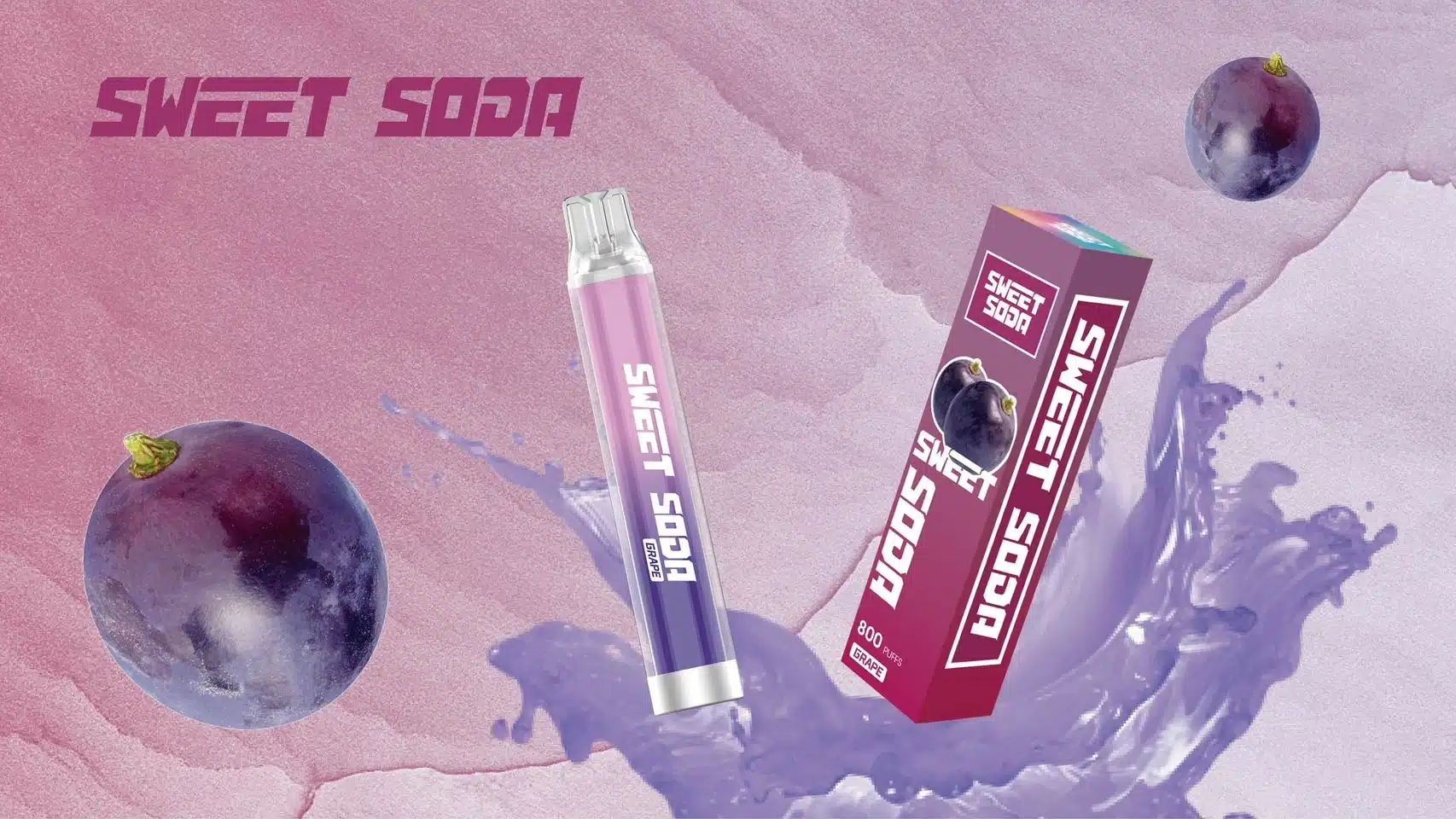 Sweet Soda องุ่น – 800 Puffs - 180 บาท