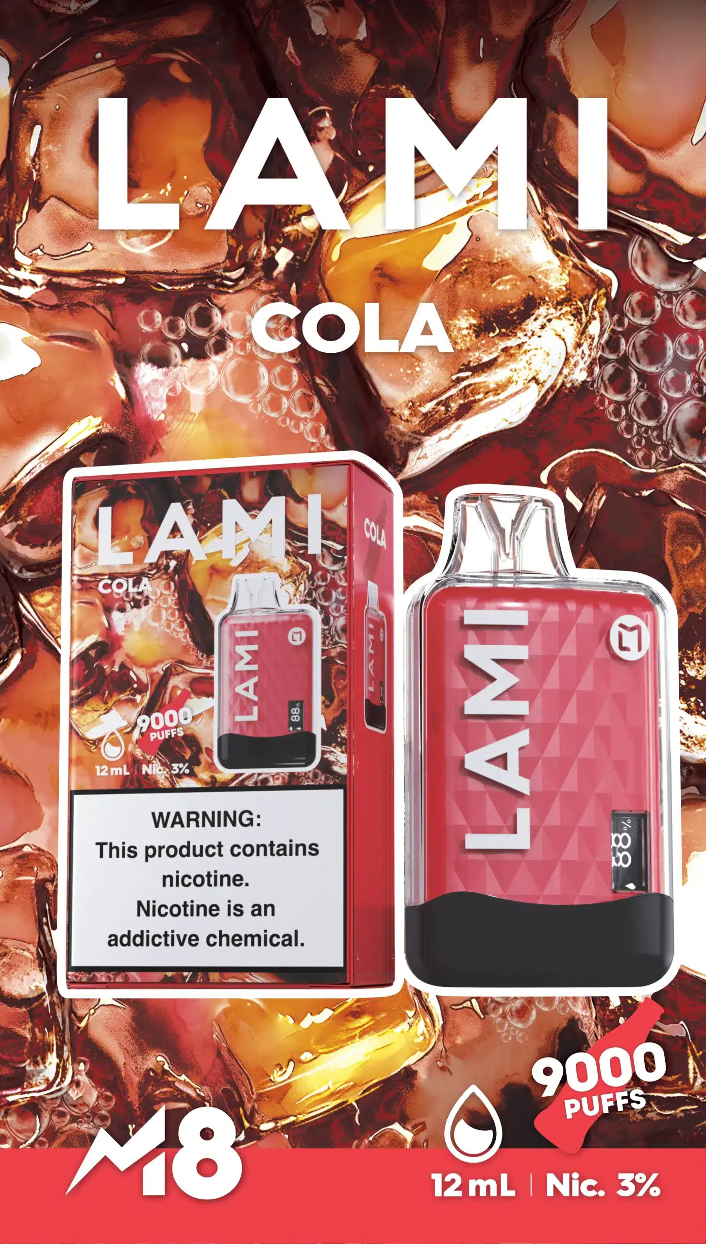 LAMI โคล่า – 9000 Puffs - 390 บาท