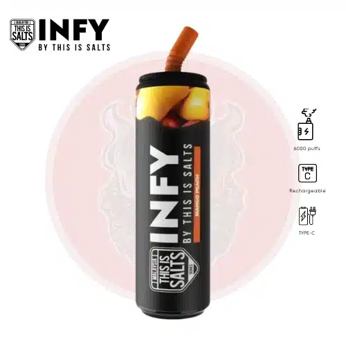 INFY 6000 Puffs มะม่วงพีช (Mango peach) - 350 บาท