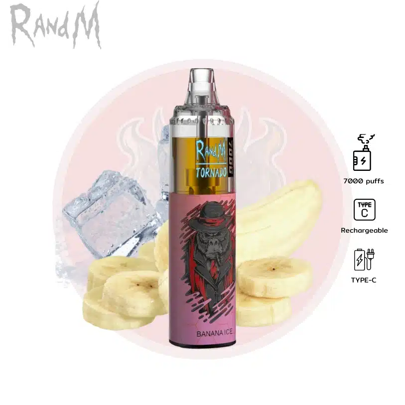 Randm 7000 Puffs กล้วยเย็น - 390 บาท