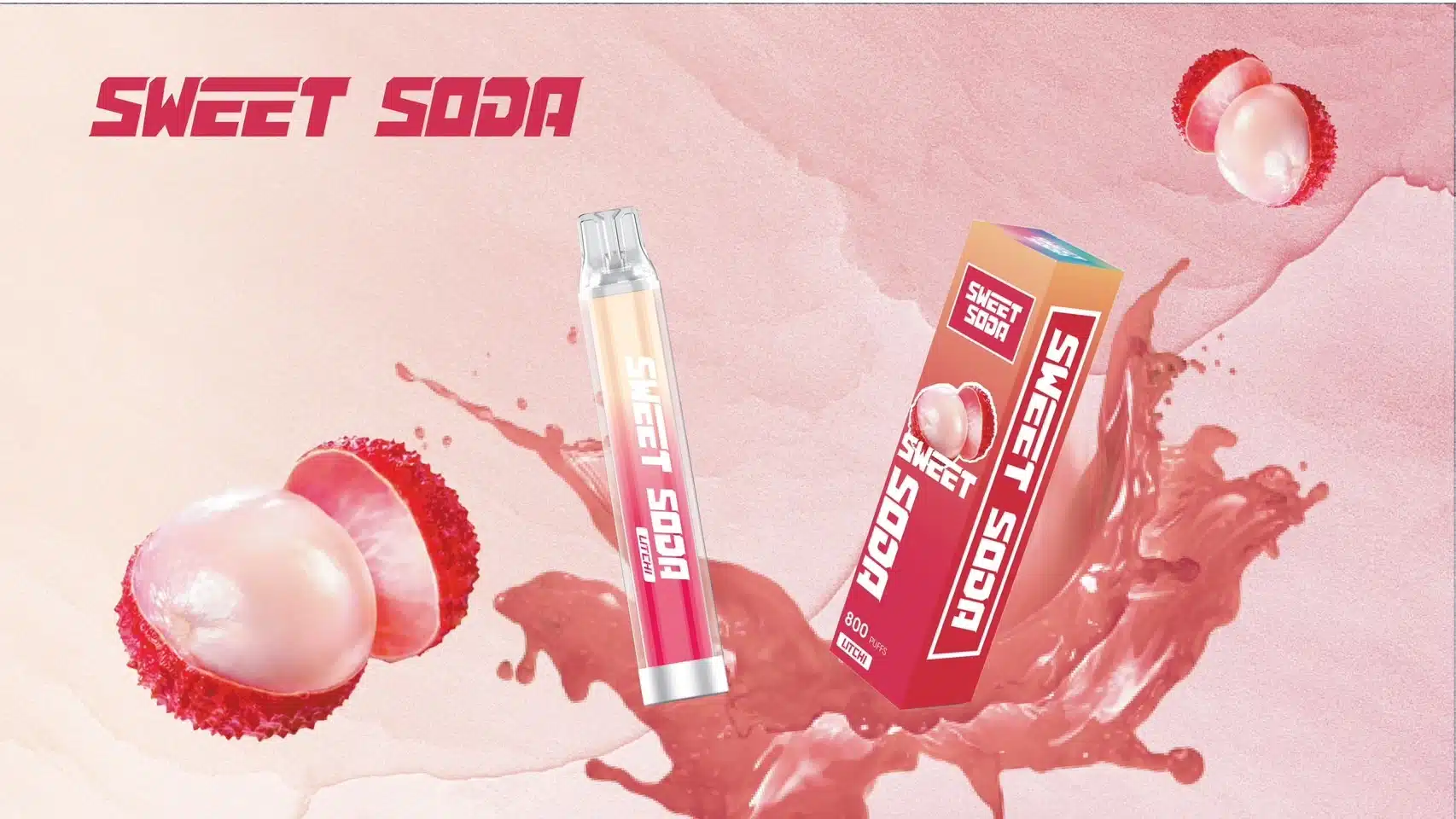 Sweet Soda ลิ้นจี่ – 800 Puffs - 180 บาท