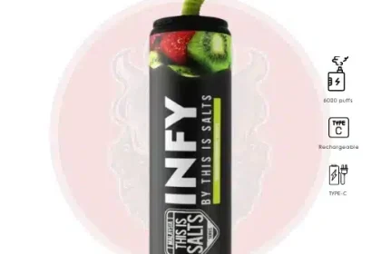 INFY 6000 Puffs สตรอว์เบอร์รีกีวี่ (Strawberry kiwi) - 350 บาท