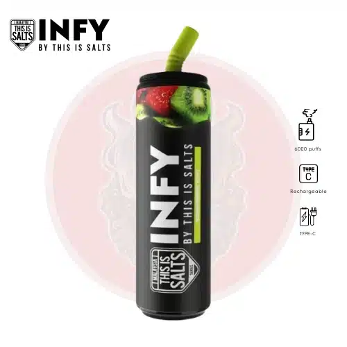 INFY 6000 Puffs สตรอว์เบอร์รีกีวี่ (Strawberry kiwi) - 350 บาท