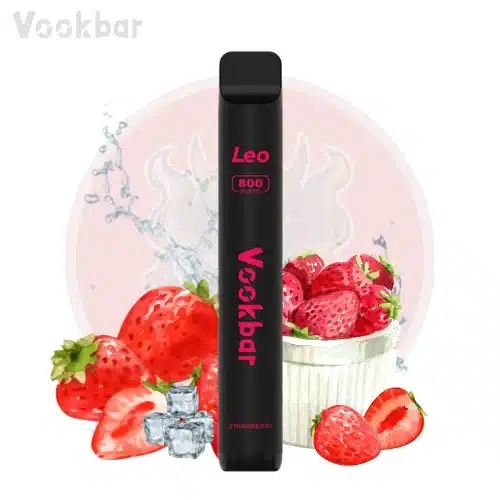 VookBar Leo สตรอเบอรี่เย็น – 800 Puffs - 150 บาท