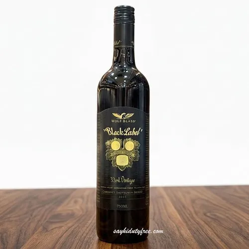 Wolf Blass Black Label 33rd Cabernet Sauvignon Shiraz 2005 / 1 ลัง 12 ขวด มุมที่ ภาพ Wolf Blass Black Label 33rd Cabernet Sauvignon Shiraz 2005 / 1 ลัง 12 ขวด ประกอบบทความ มุมที่ 1